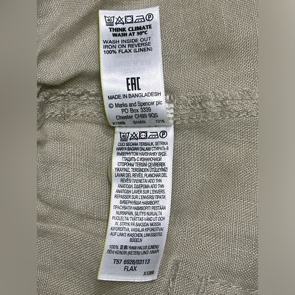 MYS collection 100% line Tan Straight Leg Pants with Lightweight Fabric - Picture 13 of 14